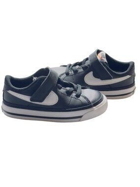 NIKE Toddler Shoes Black & White Sneakers DA5382-002 Size 7.5 Hook & loop Strap